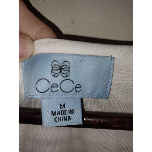 Short sleeve white and black dress by CeCe Size Medium - Picture 3 of 5